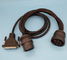 Deutsch 9 Pin J1939 Female to DB25 Female and J1939 Male Splitter Y Cable
