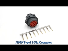Μαύρος τύπος 1 Τριχόπλευρος 9 πιν J1939 Deutsch Connector Plug HD10-9-1939P-B022
