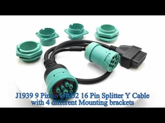 Deutsch J1939 Αρσενικό θηλυκό προς OBD 2 OBD2 Connector Splitter Y Cable