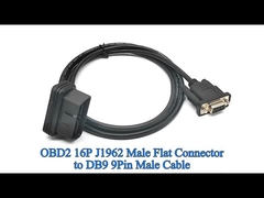J1962 Δικαίωμα ακροβολής OBD 2 OBD2 16 πιν προς RS232 DB9 καλώδιο συνδέσμου