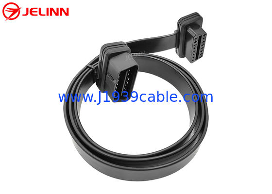 OBD 2 OBD2 Extension Cable J1962 Male to Female OBDII Connector Extender With 16-core Wires