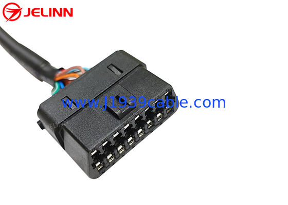 Universal OBD 2 J1962 OBDII Obd2 T-harness Splitter Spliter Y Cable With Multi Mounting Brackets for All Car Makes