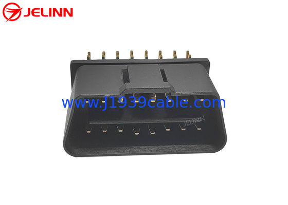 OBD 2 OBD2 16pin Male Connector With 90 Degree Right Angle Pins Bent Towards the Narrow Side