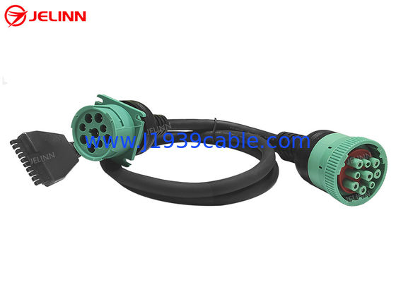 PT30 ELD 9 Pin J1939 Splitter Y Cable για ηλεκτρονικά φορτηγά φορτηγά