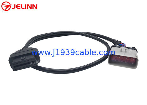 14 Pin RP1226 Άντρας προς OBD2 J1962 Γυναικείο καλώδιο για το 2019 και νεότερα βαρέα φορτηγά στη Βόρεια Αμερική