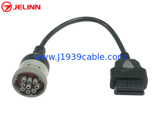 Άσπρος καλώδιο CAT 9 Pin για OBD 2 OBD2 16 Pin για Caterpillar