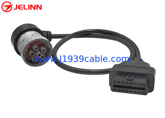 Δικαιότοχη γωνία J1708 6 Pin Connector to OBD 2 Connector Cable για διάγνωση συσκευών ή ιχνηλατηρίων