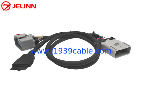 PT30 Καλώδιο συσκευής ELD 14Pin RP1226 Y Καλώδιο για ηλεκτρονική συσκευή καταγραφής φορτίων βαρέων φορτηγών στη Βόρεια Αμερική